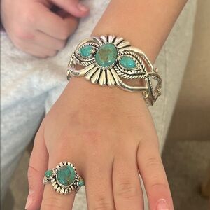 Turquoise and Silver Jewelry Set